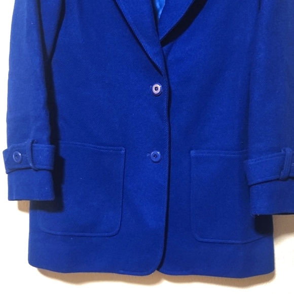 Miss Pendleton Vintage 100% Virgin Wool Royal Blue Blazer Jacket Size 11 EUC!!! - Picture 7 of 14